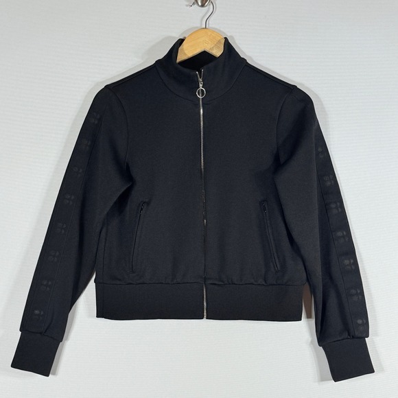 Sweaty Betty Jackets & Blazers - Sweaty Betty Women‎ 6 Black Full Zip Crop Track Jacket Athletic Performance